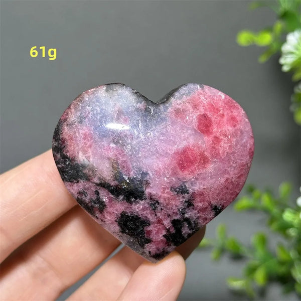 Pink Rose Rhodochrosite Heart-ToShay.org