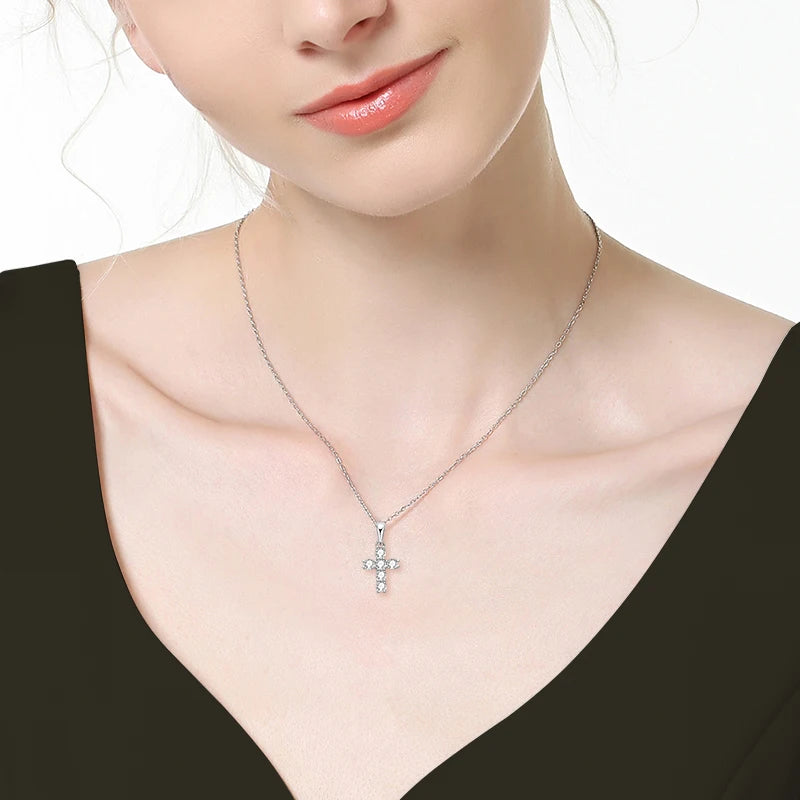Gold Crystal Cross Pendant-ToShay.org