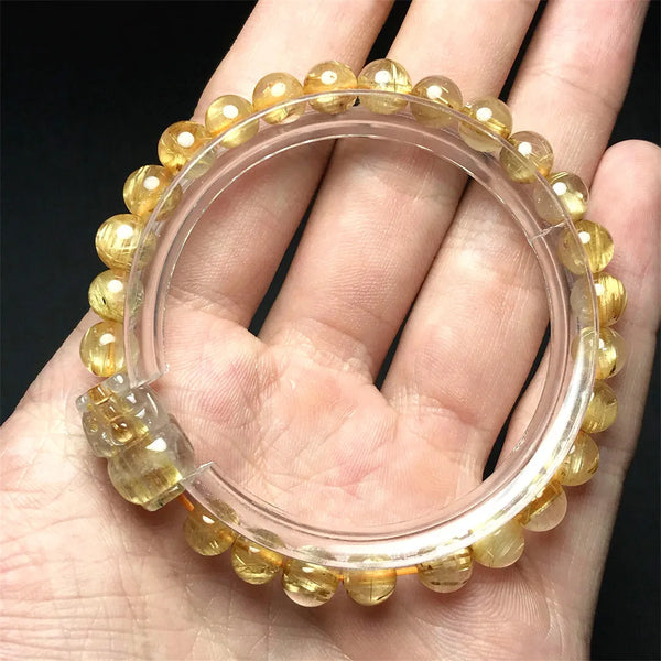 Gold Rutilated Quartz Bracelet-ToShay.org