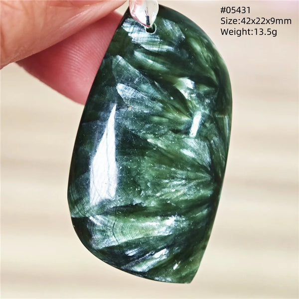 Green Seraphinite Pendant-ToShay.org