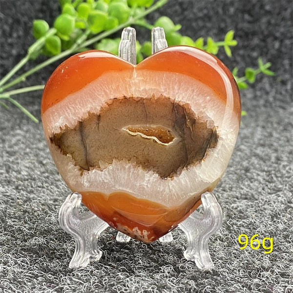 Red Agate Geode Heart-ToShay.org