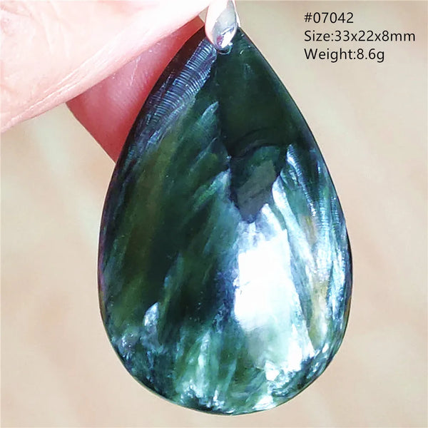 Green Seraphinite Pendant-ToShay.org