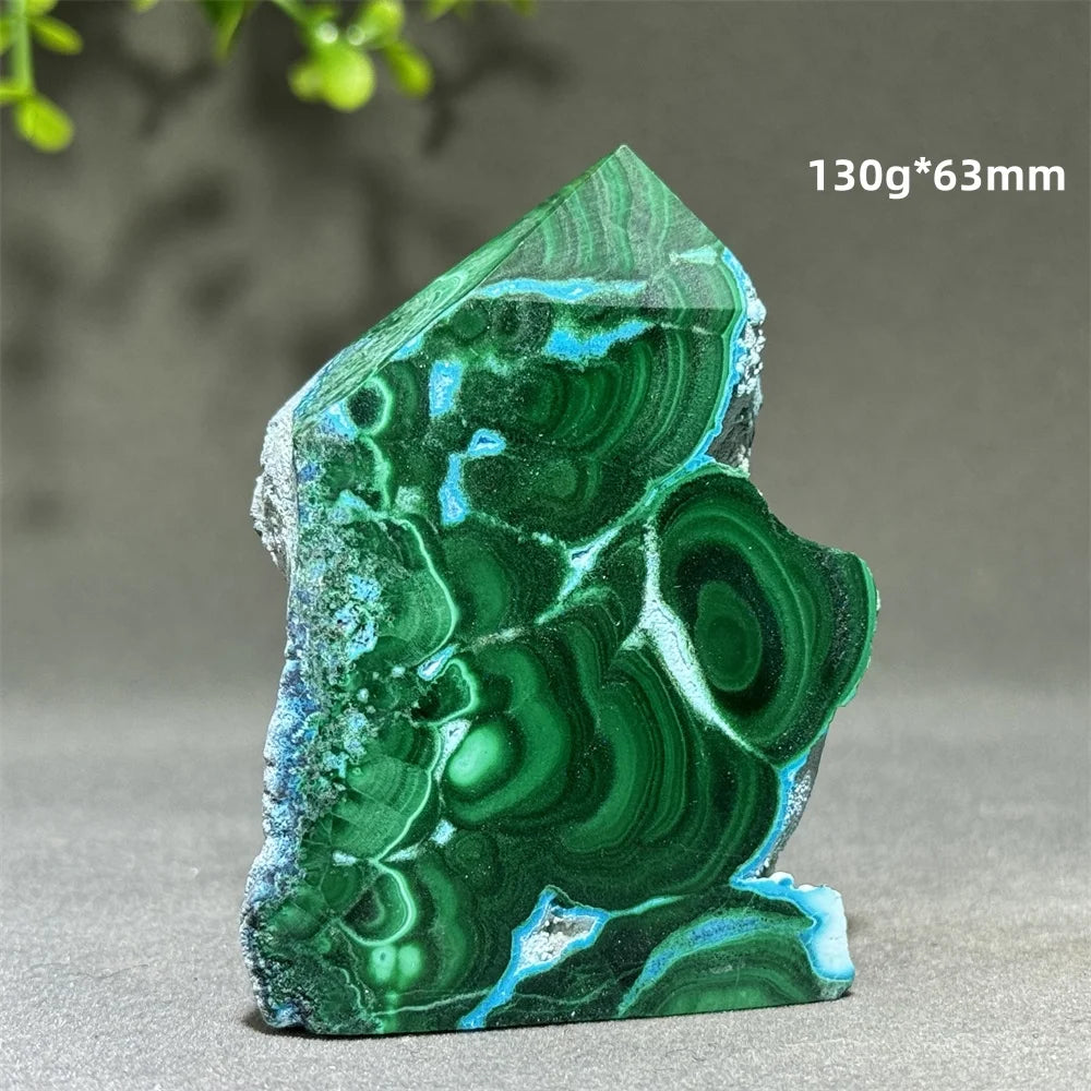 Blue Chrysocolla Malachite Point-ToShay.org