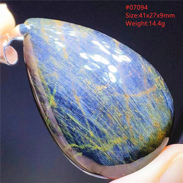 Blue Pietersite Chatoyant Pendant-ToShay.org