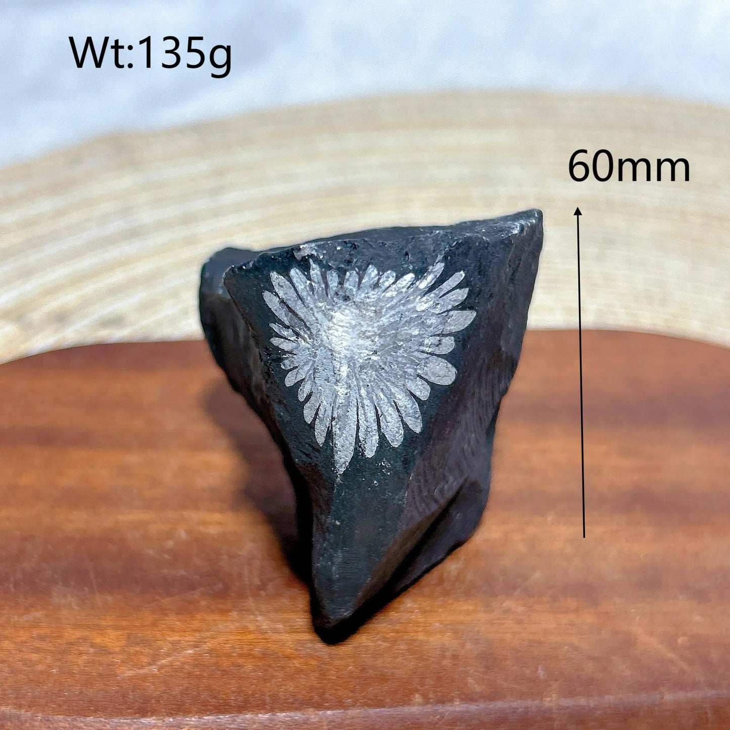Black Chrysanthemum Raw Stone-ToShay.org