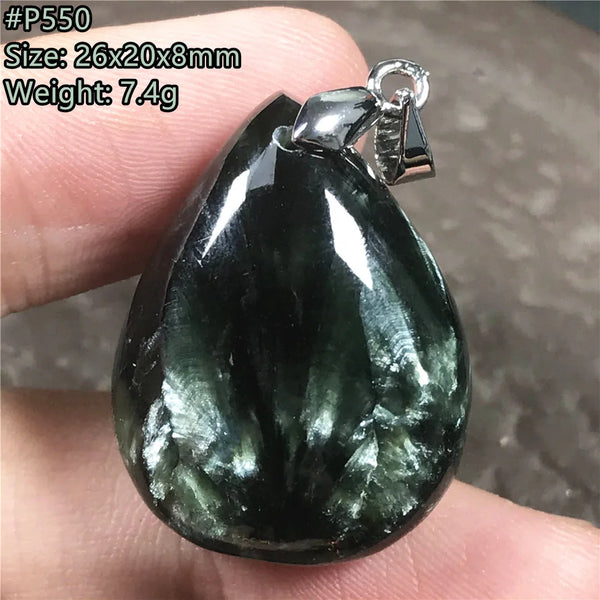 Green Seraphinite Pendant-ToShay.org