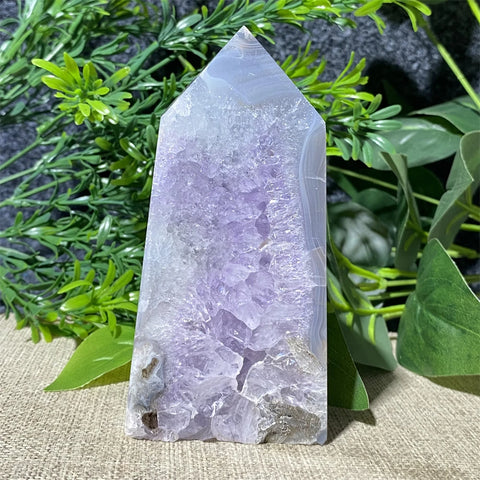 Purple Amethyst Agate Point-ToShay.org