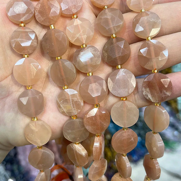 Caramel Sunstone Coin Beads-ToShay.org