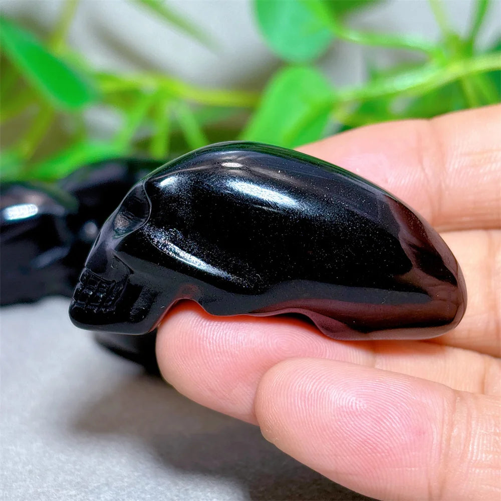 Black Obsidian Alien Skull-ToShay.org