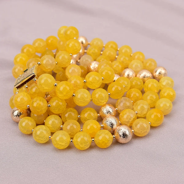 Yellow Fire Agate Necklace-ToShay.org
