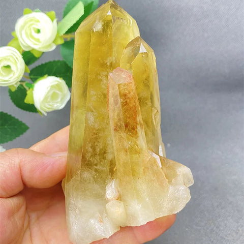 Yellow Quartz Cluster Crystal-ToShay.org