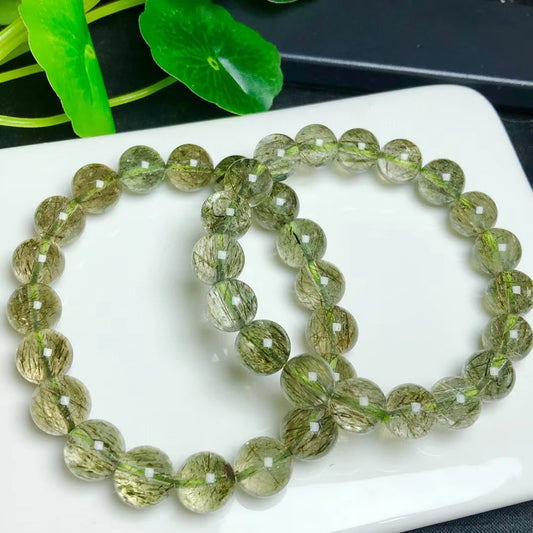 Green Rutilated Quartz Bracelet-ToShay.org