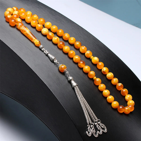 Yellow Amber Prayer Beads-ToShay.org