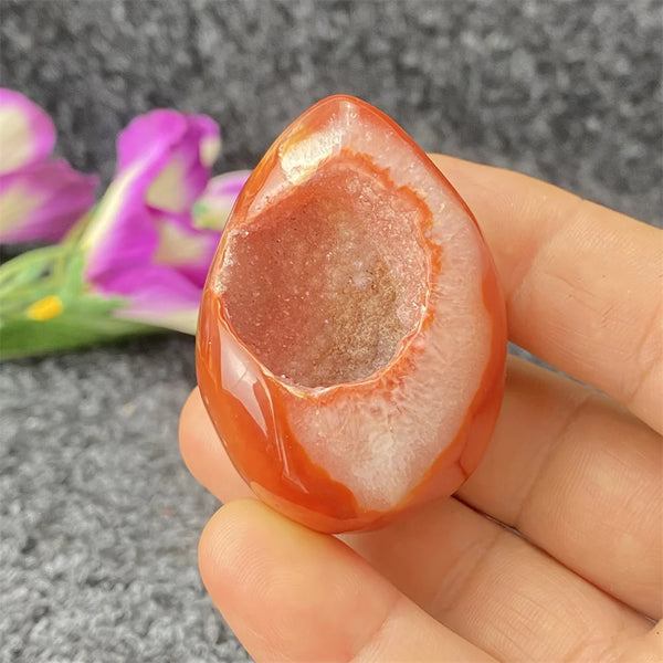 Red Agate Geode Crystal Egg-ToShay.org