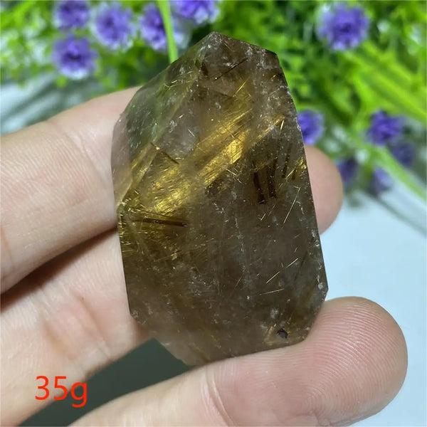 Gold Rutilated Hair Crystal-ToShay.org