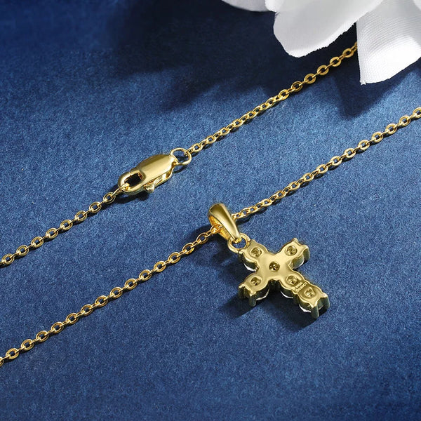 Gold Cross Pendant Necklace-ToShay.org