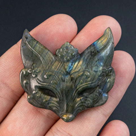 Blue Labradorite Fox Head-ToShay.org