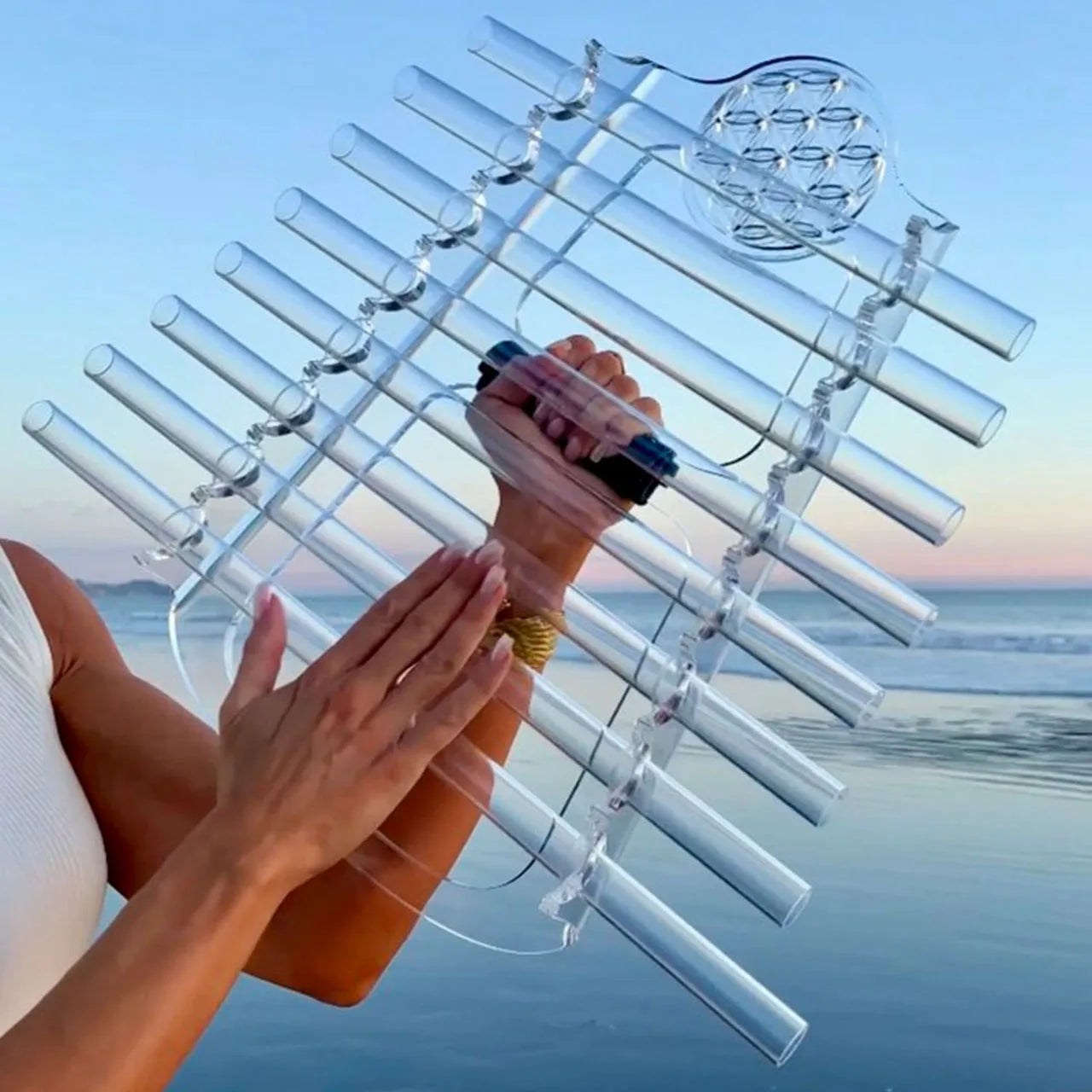 Clear Crystal Singing Harp-ToShay.org