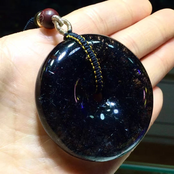 Black Rutilated Quartz Pendant-ToShay.org