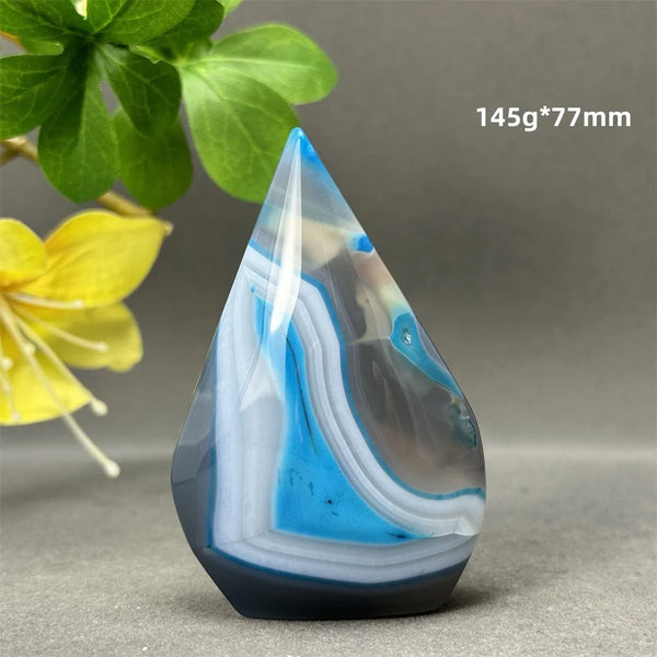 Blue Striped Agate Torch-ToShay.org