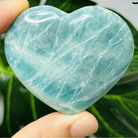 Blue Amazonite Stone Heart-ToShay.org