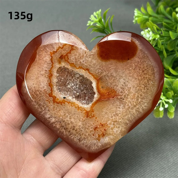Red Agate Geode Heart-ToShay.org