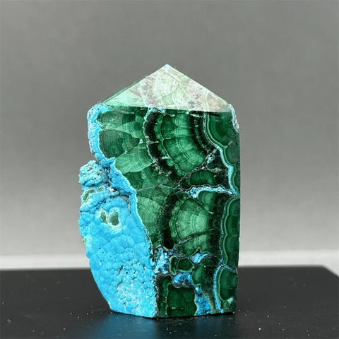 Blue Chrysocolla Malachite Point-ToShay.org