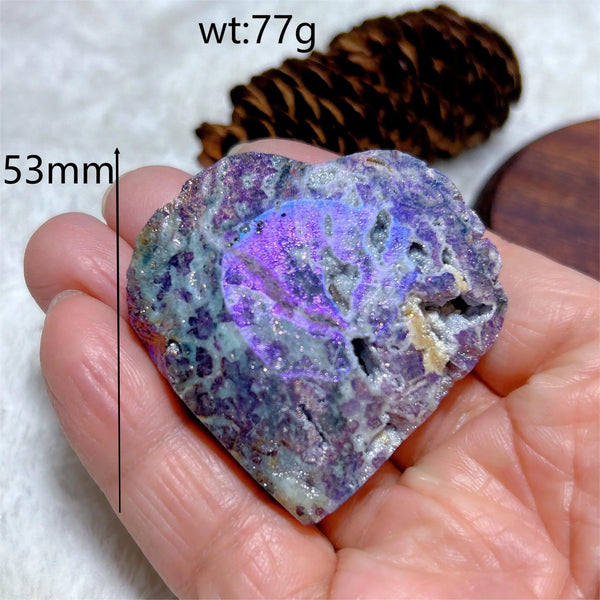 Purple Aura Sphalerite Heart-ToShay.org