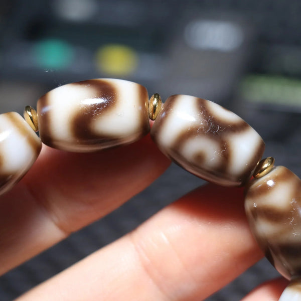 Tibetan Agate Dzi Bracelet-ToShay.org