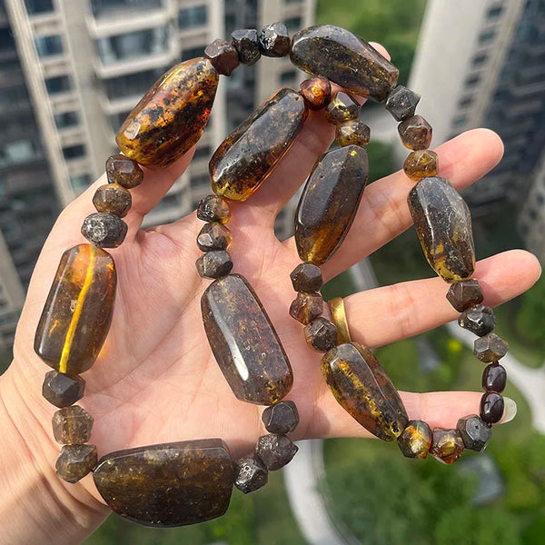 Yellow Amber Necklace-ToShay.org