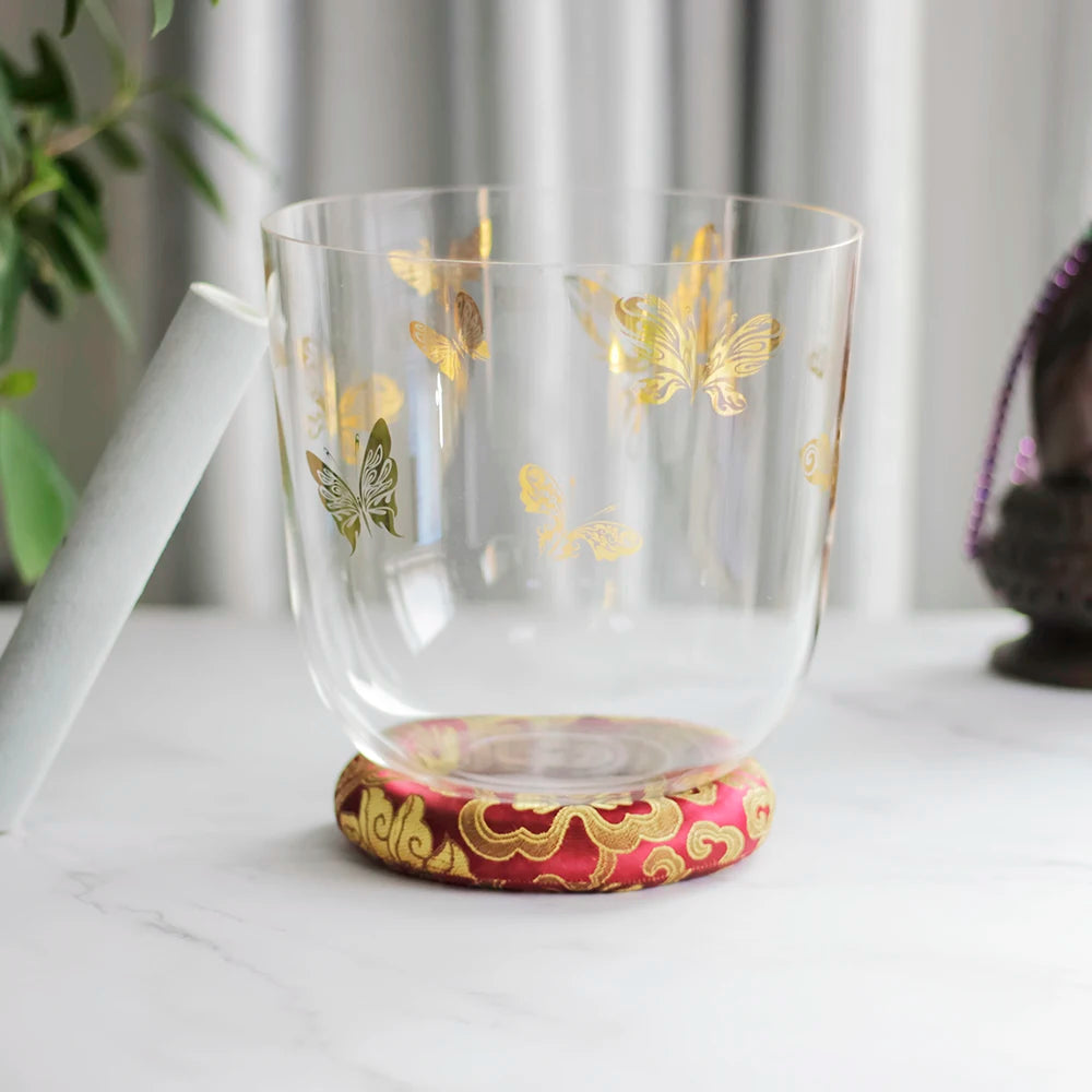 Golden Butterfly Crystal Singing Bowl-ToShay.org