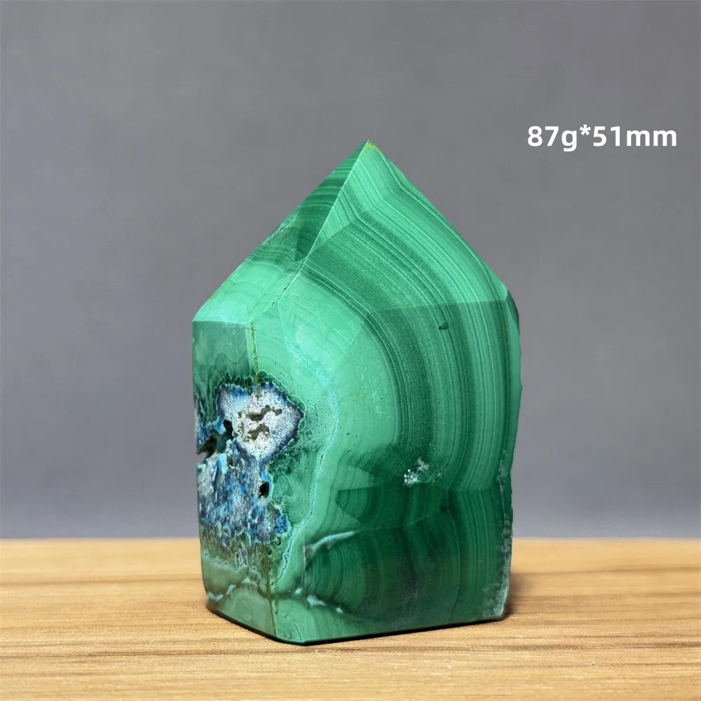 Blue Chrysocolla Malachite Point-ToShay.org