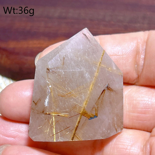 Gold Rutilated Crystal Point-ToShay.org