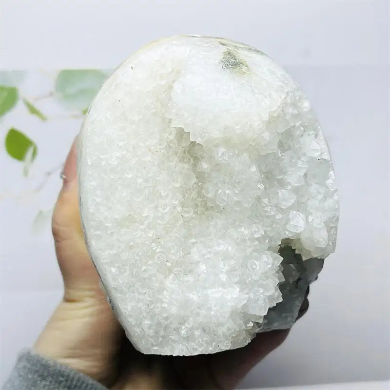 Green Cheetah Quartz Druzy Skull-ToShay.org