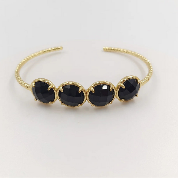 Mixed Crystal Cuff Bangle-ToShay.org
