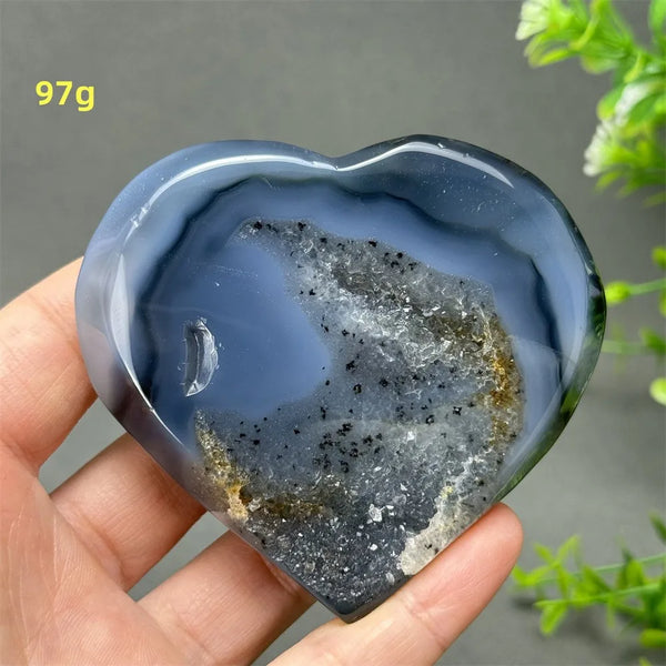 Grey Agate Geode Heart-ToShay.org