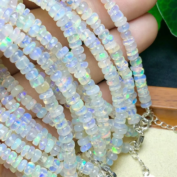 White Opal Abacus Bracelet-ToShay.org