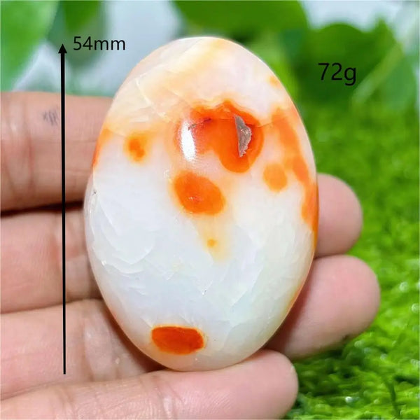 Orange Carnelian Palm Stone-ToShay.org