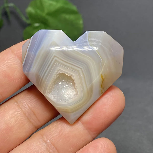 Blue Striped Agate Heart-ToShay.org