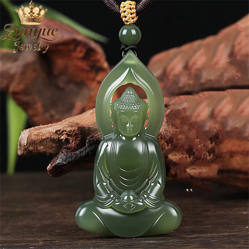 Green Jade Buddha Pendant-ToShay.org