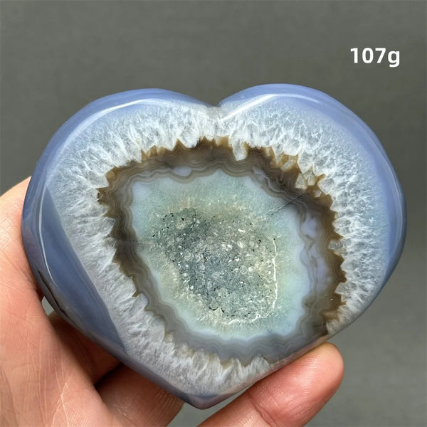 Blue Agate Geode Heart-ToShay.org