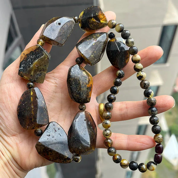 Yellow Amber Necklace-ToShay.org