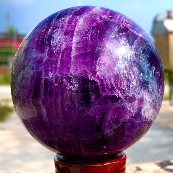 Purple Fluorite Quartz Ball-ToShay.org
