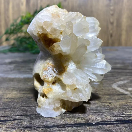 Clear Quartz Cluster Skull-ToShay.org