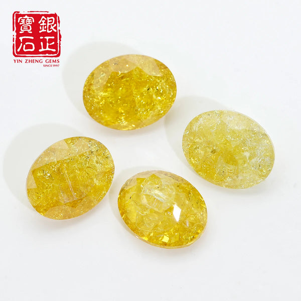 Yellow Crushed Ice Sapphire-ToShay.org