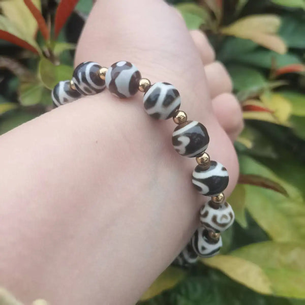 Tibetan Agate Dzi Bracelet-ToShay.org