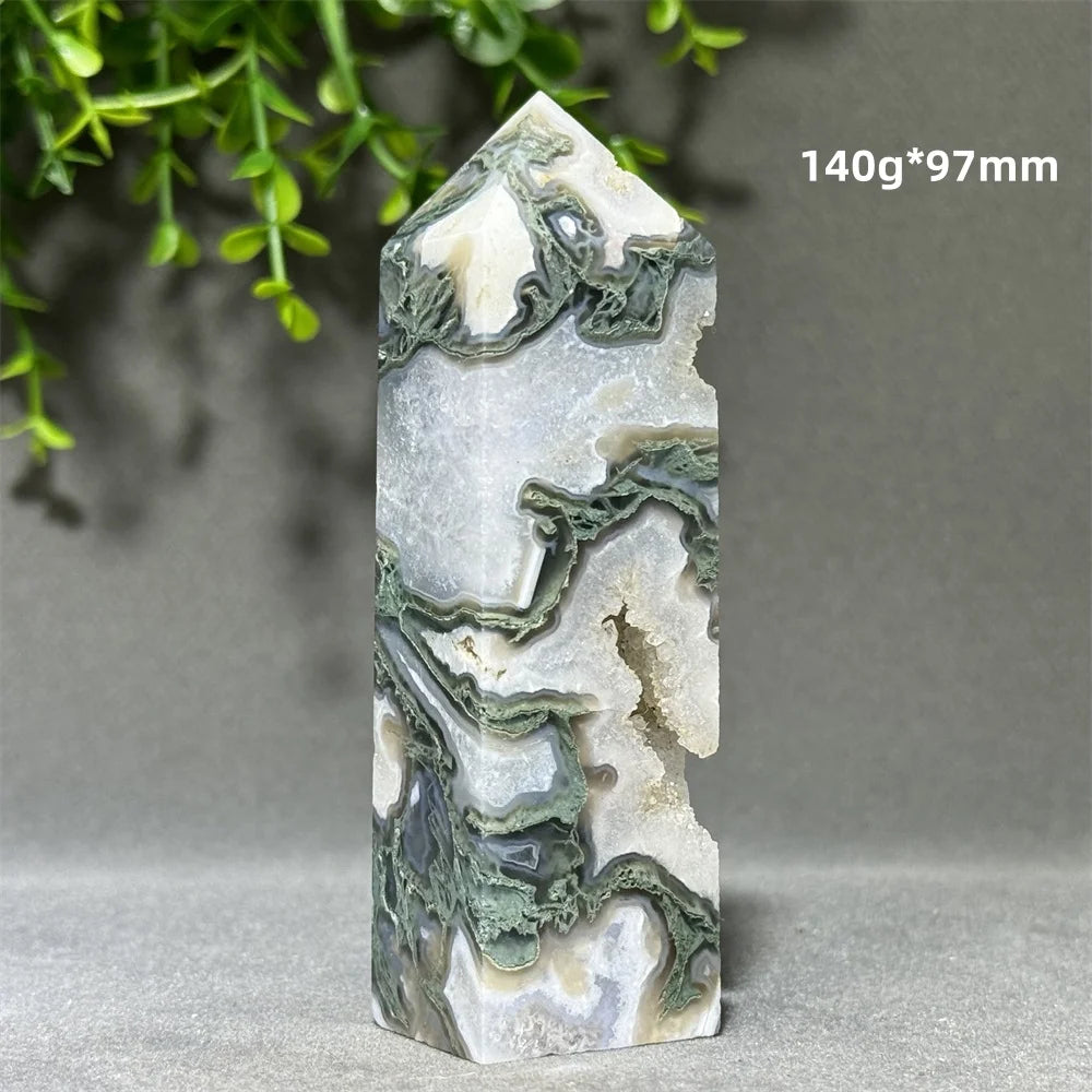 Green Aquatic Agate Tower-ToShay.org