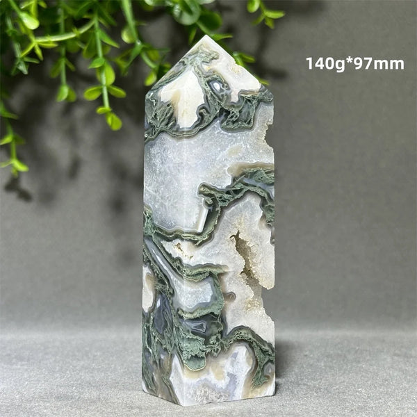Green Aquatic Agate Tower-ToShay.org