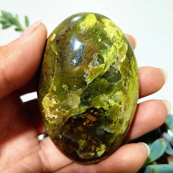 Natural Green Opal Crystal Palm Stone Yoga Exercise Spiritual Meditation Healing Crystals Room Decor Feng Shui Home Decortions-ToShay.org