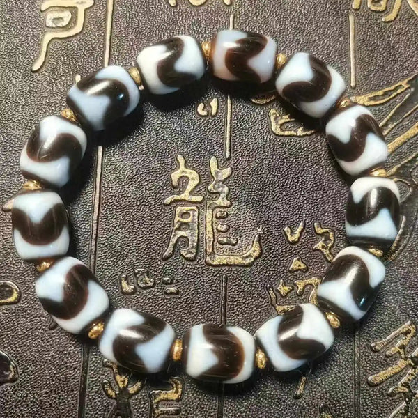Tibetan Agate Dzi Bracelet-ToShay.org
